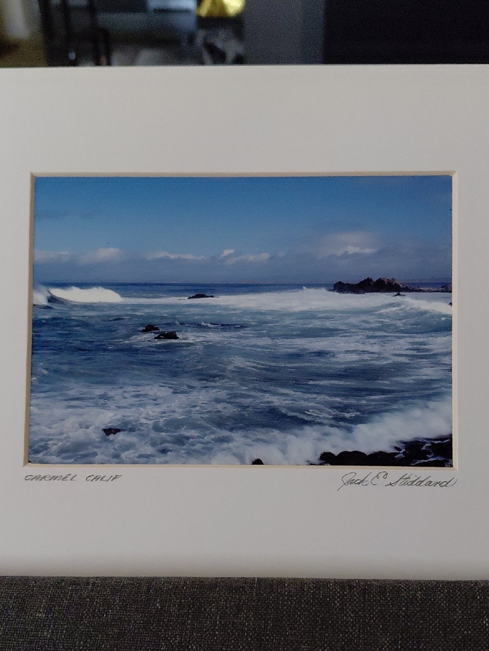NWT - Pebble Beach 360 Waves By Jack E. Stiddard 5x7 Photo 8x10 Mat